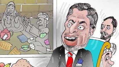 سفره فقرا و چانه زنی جنگ سالاران