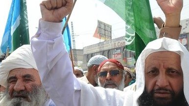 لاهور: تظاهرات افغان ها، عرب ها و پنجابی ها در طرفداری از طالبان و القاعده