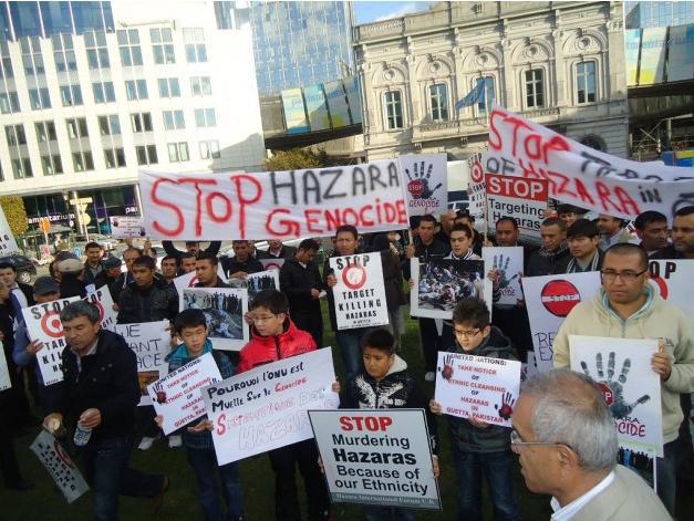 Protest of Hazaras in front of European Parliament in Brussels